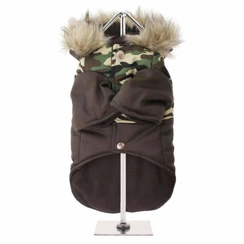 Two Tone Camouflage Quilted Parka Dog Coat - Urban Pup - 3