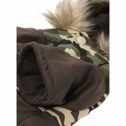 Two Tone Camouflage Quilted Parka Dog Coat - Urban Pup - 4