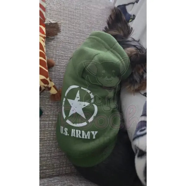 U.s. Army Dog Hoodie Sweatshirt - Urban Pup - 2