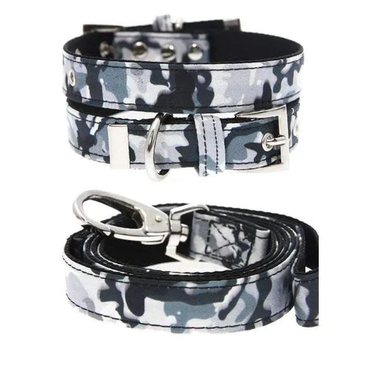Urban Camouflage Fabric Dog Collar and Lead Set - Urban - 1
