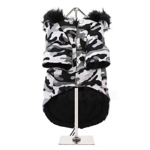 Urban Camouflage Fish Tail Parka Dog Coat - Urban - 5