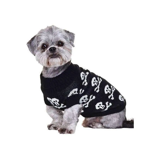 Urban Pup Black Skulls Dog Jumper Xs - Sale - 1