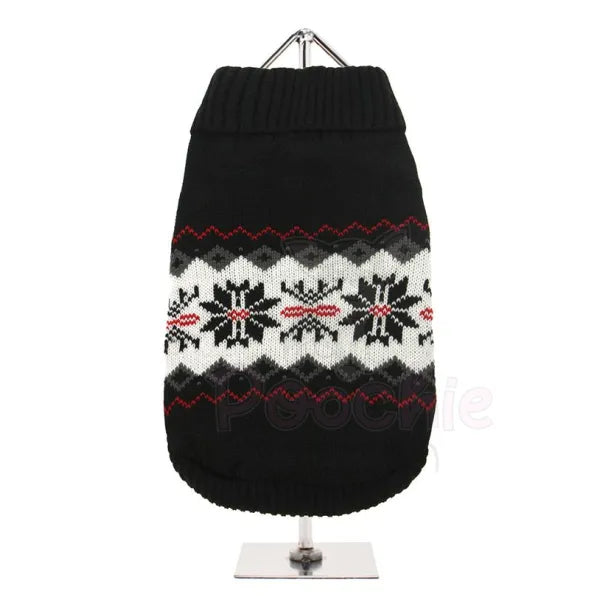 Urban Pup Black Snowflake Dog Jumper Xsmall - Sale - 2