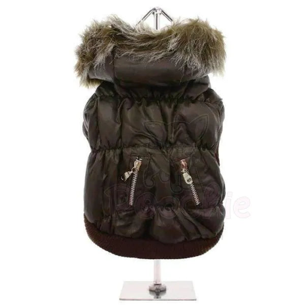 Urban Pup Dark Brown Luxury Quilted Dog Coat - Sale - 2