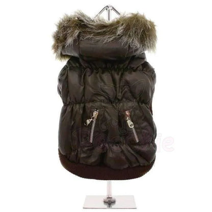 Urban Pup Dark Brown Luxury Quilted Dog Coat - Sale - 2