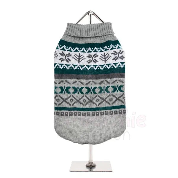 Urban Pup Grey Fair Isle Dog Jumper Large - Sale - 2
