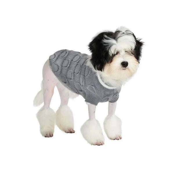 Urban Pup Grey Ruffle Dog Jumper Medium - Sale - 1