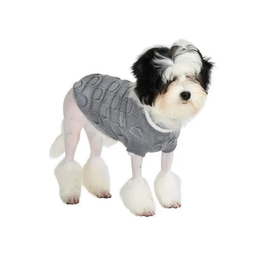 Urban Pup Grey Ruffle Dog Jumper Medium - Sale - 1