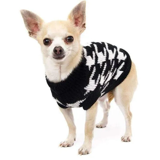 Urban Pup Houndstooth Dog Jumper Large - Sale - 1