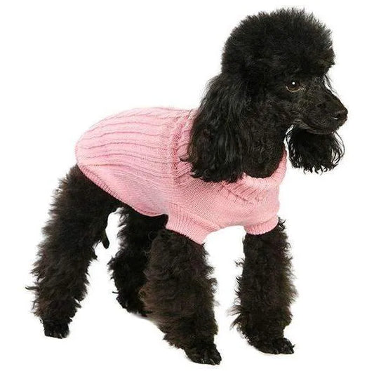 Urban Pup Pink Cable Knit Dog Jumper - Sale - 1