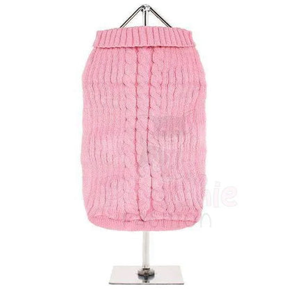Urban Pup Pink Cable Knit Dog Jumper - Sale - 2