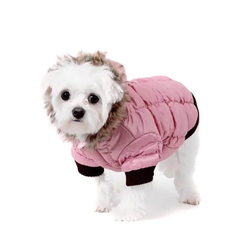 Urban Pup Pink Quilted Ski Parka Dog Coat - Sale - 1