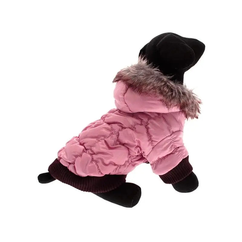 Urban Pup Pink Quilted Ski Parka Dog Coat - Sale - 4