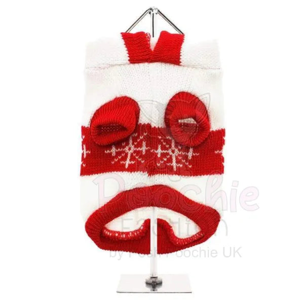 Urban Pup Snowflake Hooded Dog Jumper - Sale - 2