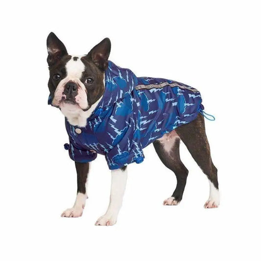 Urban Pup Storm Print Fleece Lined Dog Rain Coat Large - Sale - 1
