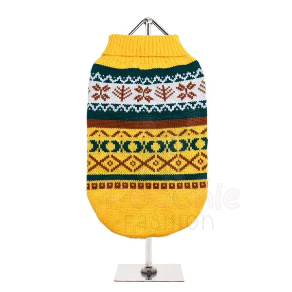 Urban Pup Yellow Fair Isle Dog Jumper Small - Sale - 2