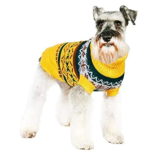 Urban Pup Yellow Fair Isle Dog Jumper Small - Sale - 1