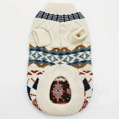 Vintage Argyle Knit Dog Jumper - Posh Pawz - 5