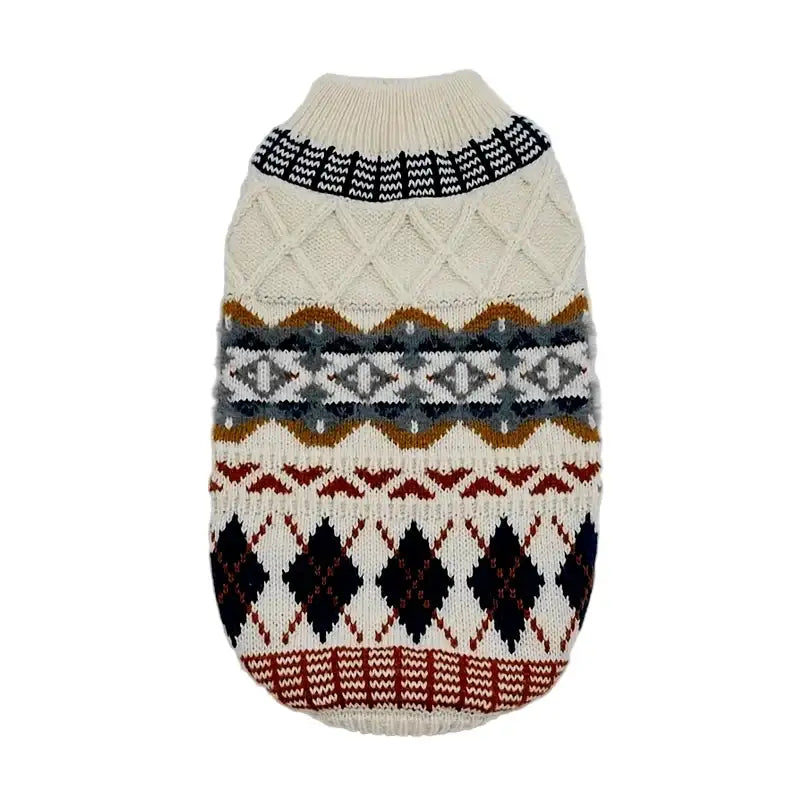 Vintage Argyle Knit Dog Jumper - Posh Pawz - 1