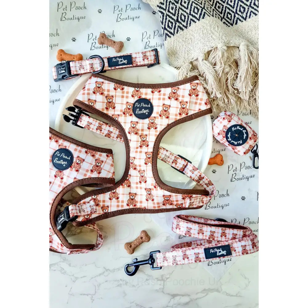 Vintage Bear Gingham Dog Collar - Pet Pooch - 5