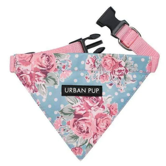 Vintage Rose Floral Dog Bandana Collar - Urban Pup - 1