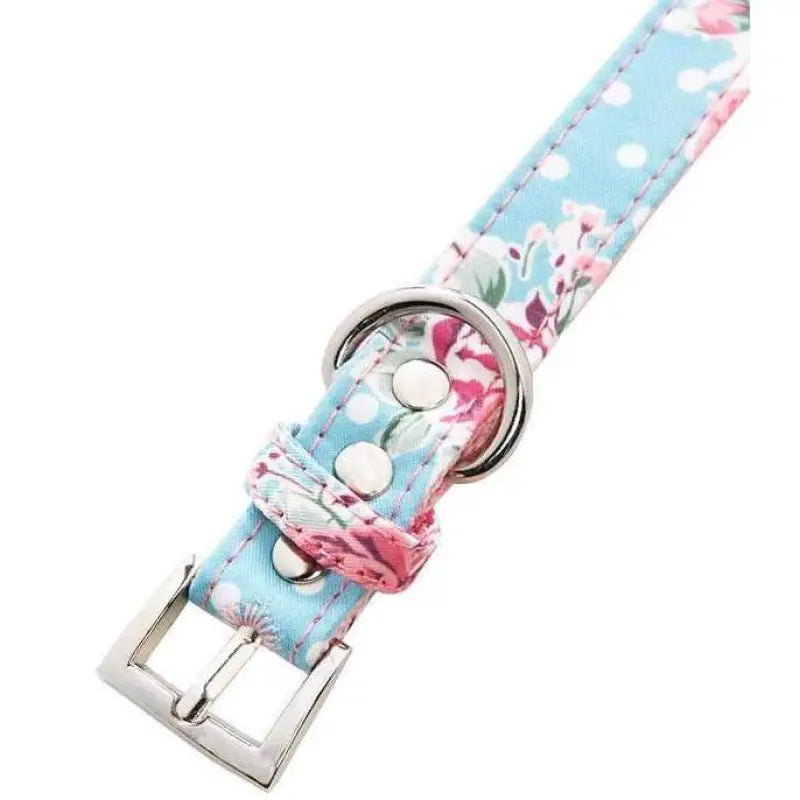 Vintage Rose Floral Fabric Dog Collar And Lead Set - Urban - 2