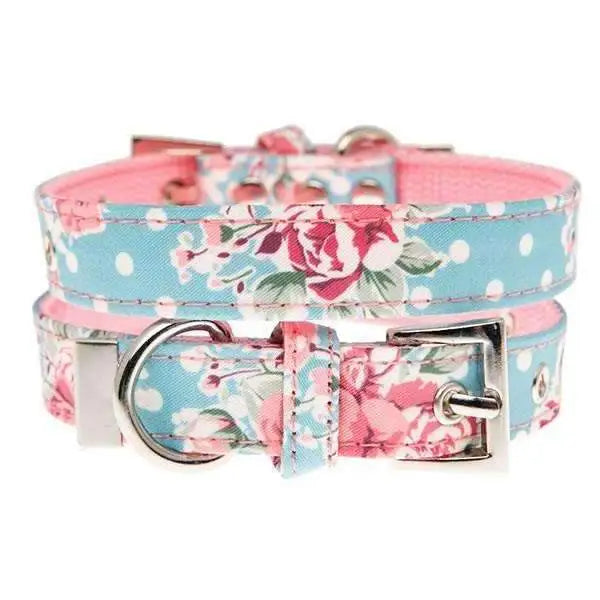 Vintage Rose Floral Dog Collar Medium - Sale - 1