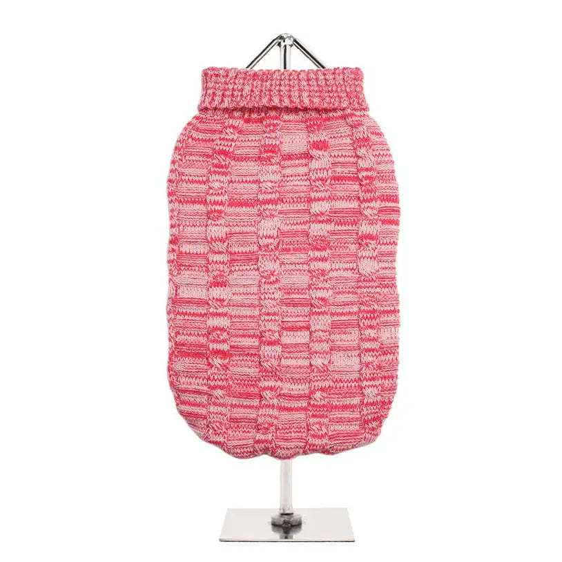 Waffle Textured Knitted Dog Jumper Pink - Urban - 1
