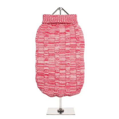 Waffle Textured Knitted Dog Jumper Pink - Urban - 1
