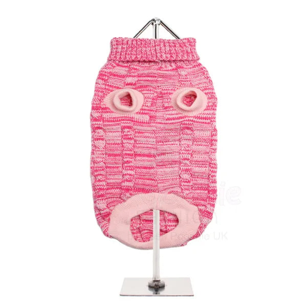 Waffle Textured Knitted Dog Jumper Pink - Urban - 3