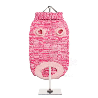 Waffle Textured Knitted Dog Jumper Pink - Urban - 3