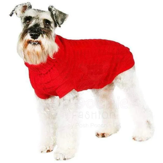 Waffle Textured Knitted Dog Jumper Red - Urban - 2