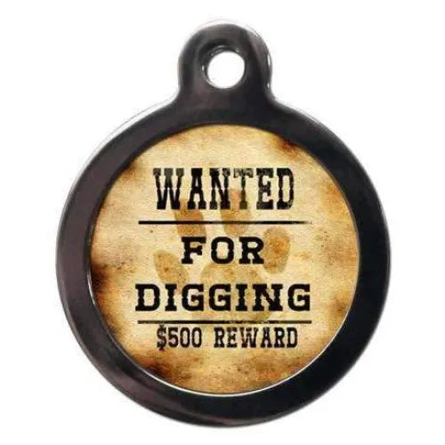 Wanted for Digging Dog Id Tag - Ps Pet Tags - 1