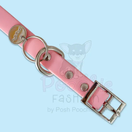 Waterproof Dog Collar in Pastel Pink Piggie 2