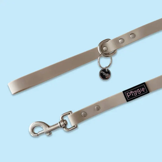 Waterproof Dog Lead in Pastel Beige Piggie 1