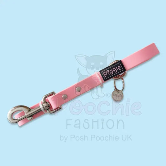 Waterproof Dog Lead in Pastel Pink Piggie 2