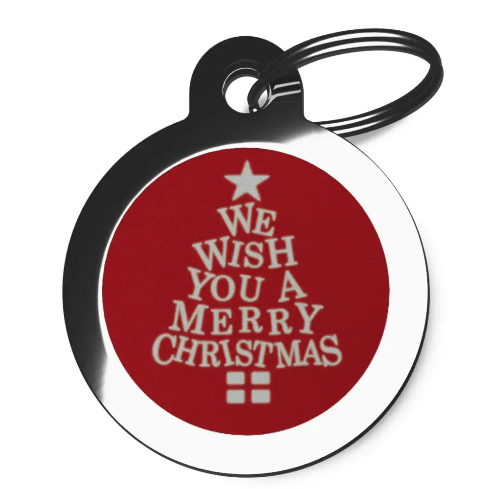 We Wish you a Merry Christmas Dog Id Tag - Ps Pet Tags - 1