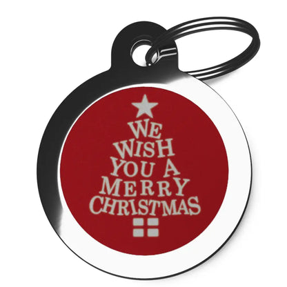 We Wish you a Merry Christmas Dog Id Tag - Ps Pet Tags - 1
