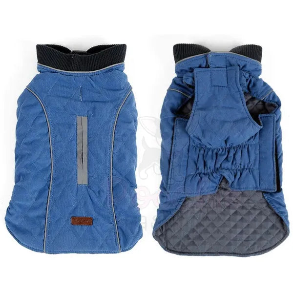 Weatherproof Quilted Bodywarmer Dog Coat in Blue - Posh Pawz - 2
