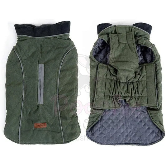 Weatherproof Quilted Bodywarmer Dog Coat in Green - Posh Pawz - 2