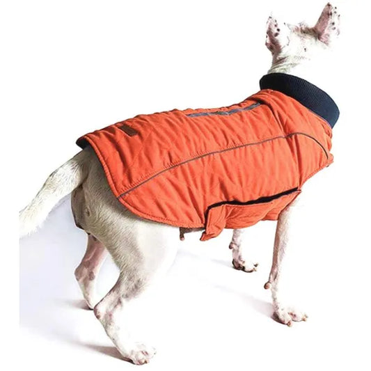 Weatherproof Quilted Bodywarmer Dog Coat in Orange - Posh Pawz - 1