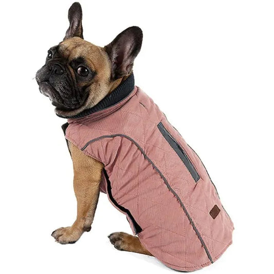 Weatherproof Quilted Bodywarmer Dog Coat in Pink - Posh Pawz - 1