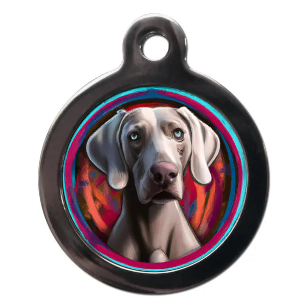 Weimaraner Graffiti Dog Id Tag - Ps Pet Tags - 1