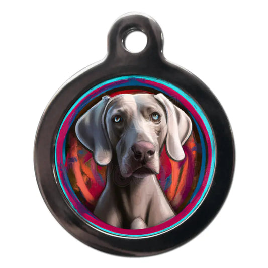 Weimaraner Graffiti Dog Id Tag - Ps Pet Tags - 1