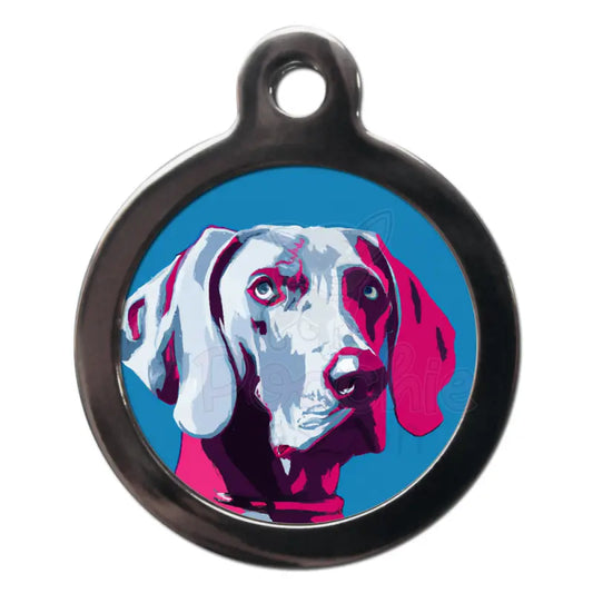 Weimaraner Pop Art Dog Id Tag - Ps Pet Tags - 1