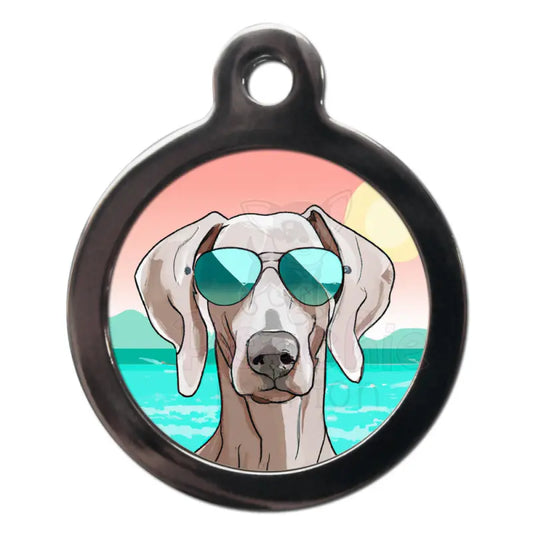 Weimaraner Summertime Dog Id Tag - Ps Pet Tags - 1