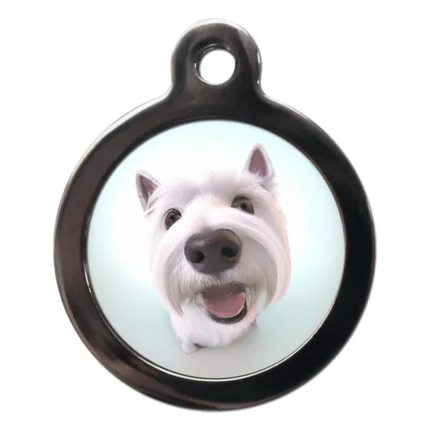 Westie Fish Eye Lens Dog Id Tag Ps Pet Tags 1