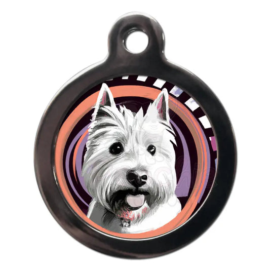 Westie Graffiti Dog Id Tag - Ps Pet Tags - 1
