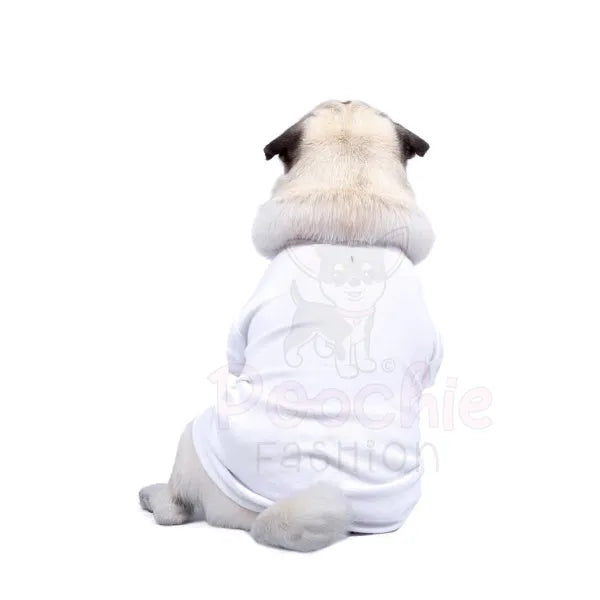 Luxury White Dog T-shirt - Rich Paw - 3