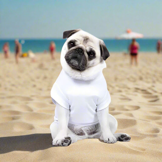Luxury White Dog T-shirt - Rich Paw - 1